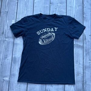 Sunday Funday Men's Navy Graphic football T-Shirt